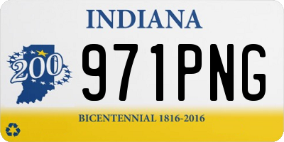 IN license plate 971PNG