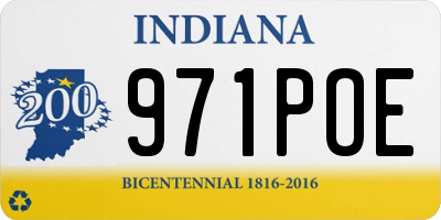 IN license plate 971POE