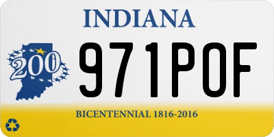 IN license plate 971POF