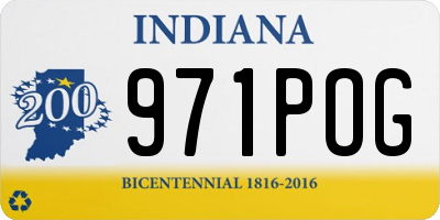 IN license plate 971POG