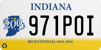 IN license plate 971POI