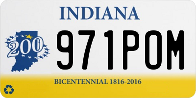 IN license plate 971POM