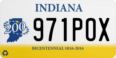 IN license plate 971POX