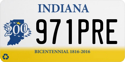 IN license plate 971PRE