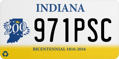 IN license plate 971PSC