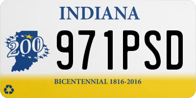 IN license plate 971PSD