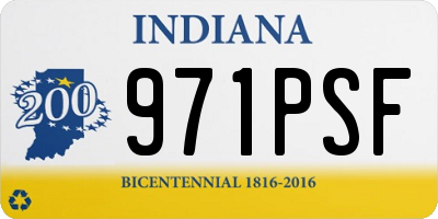 IN license plate 971PSF