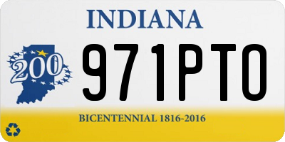 IN license plate 971PTO