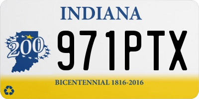 IN license plate 971PTX