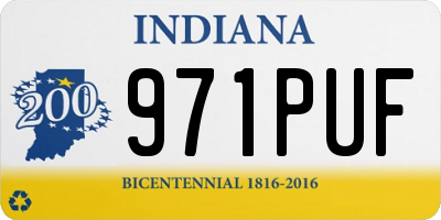IN license plate 971PUF