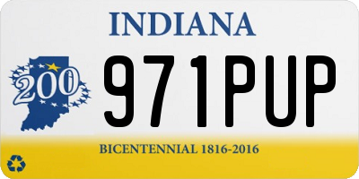 IN license plate 971PUP