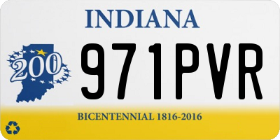 IN license plate 971PVR