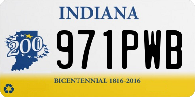IN license plate 971PWB