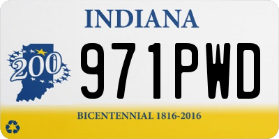 IN license plate 971PWD