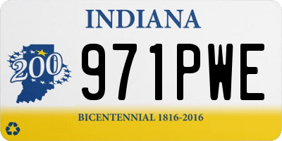 IN license plate 971PWE