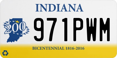 IN license plate 971PWM