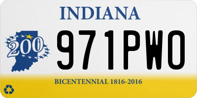 IN license plate 971PWO