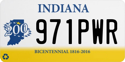 IN license plate 971PWR