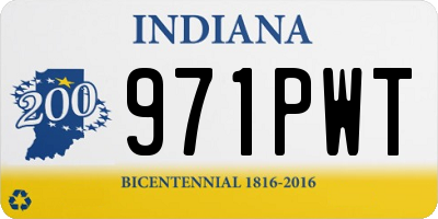 IN license plate 971PWT