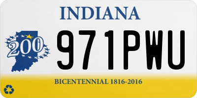 IN license plate 971PWU