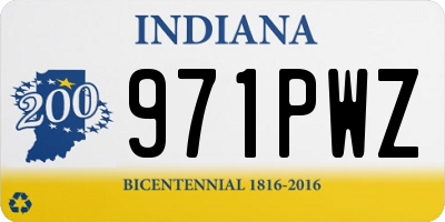 IN license plate 971PWZ