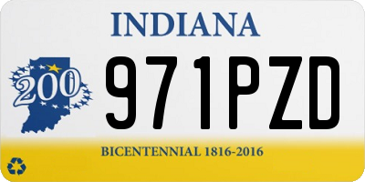 IN license plate 971PZD