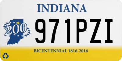IN license plate 971PZI