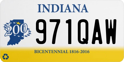 IN license plate 971QAW