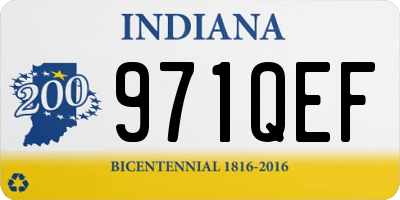 IN license plate 971QEF