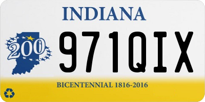 IN license plate 971QIX