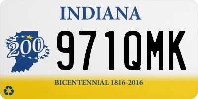 IN license plate 971QMK
