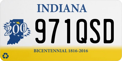 IN license plate 971QSD