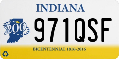 IN license plate 971QSF