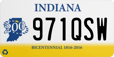 IN license plate 971QSW