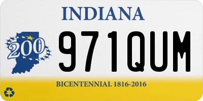 IN license plate 971QUM