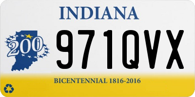 IN license plate 971QVX