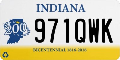 IN license plate 971QWK