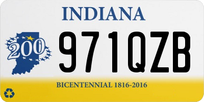 IN license plate 971QZB