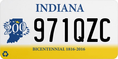IN license plate 971QZC