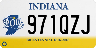 IN license plate 971QZJ