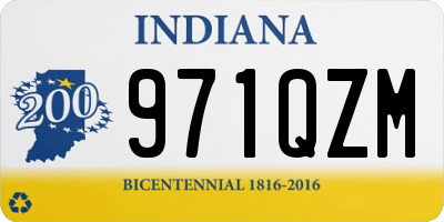 IN license plate 971QZM
