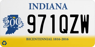 IN license plate 971QZW