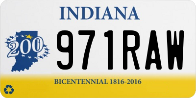 IN license plate 971RAW