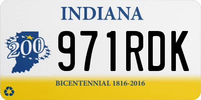 IN license plate 971RDK