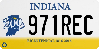 IN license plate 971REC