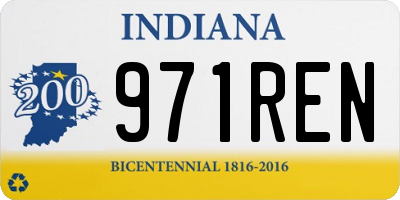 IN license plate 971REN