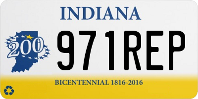 IN license plate 971REP