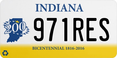IN license plate 971RES