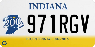 IN license plate 971RGV