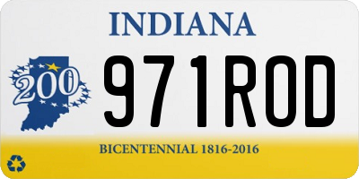 IN license plate 971ROD